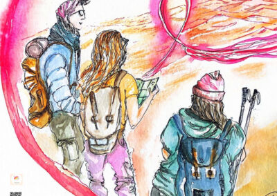 Mathilde Guillot illustration, aquarelle, carnet de voyage, affiche
