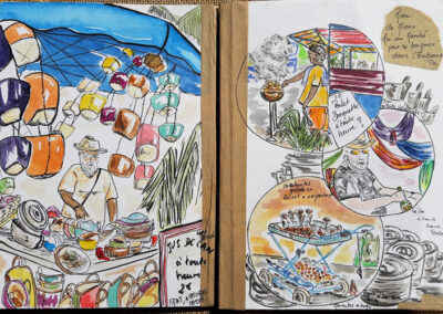 Mathilde Guillot illustration, aquarelle, carnet de voyage