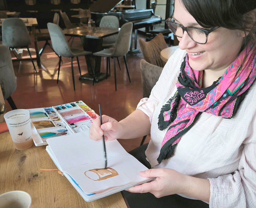 Mathilde Guillot cours particuliers aquarelle